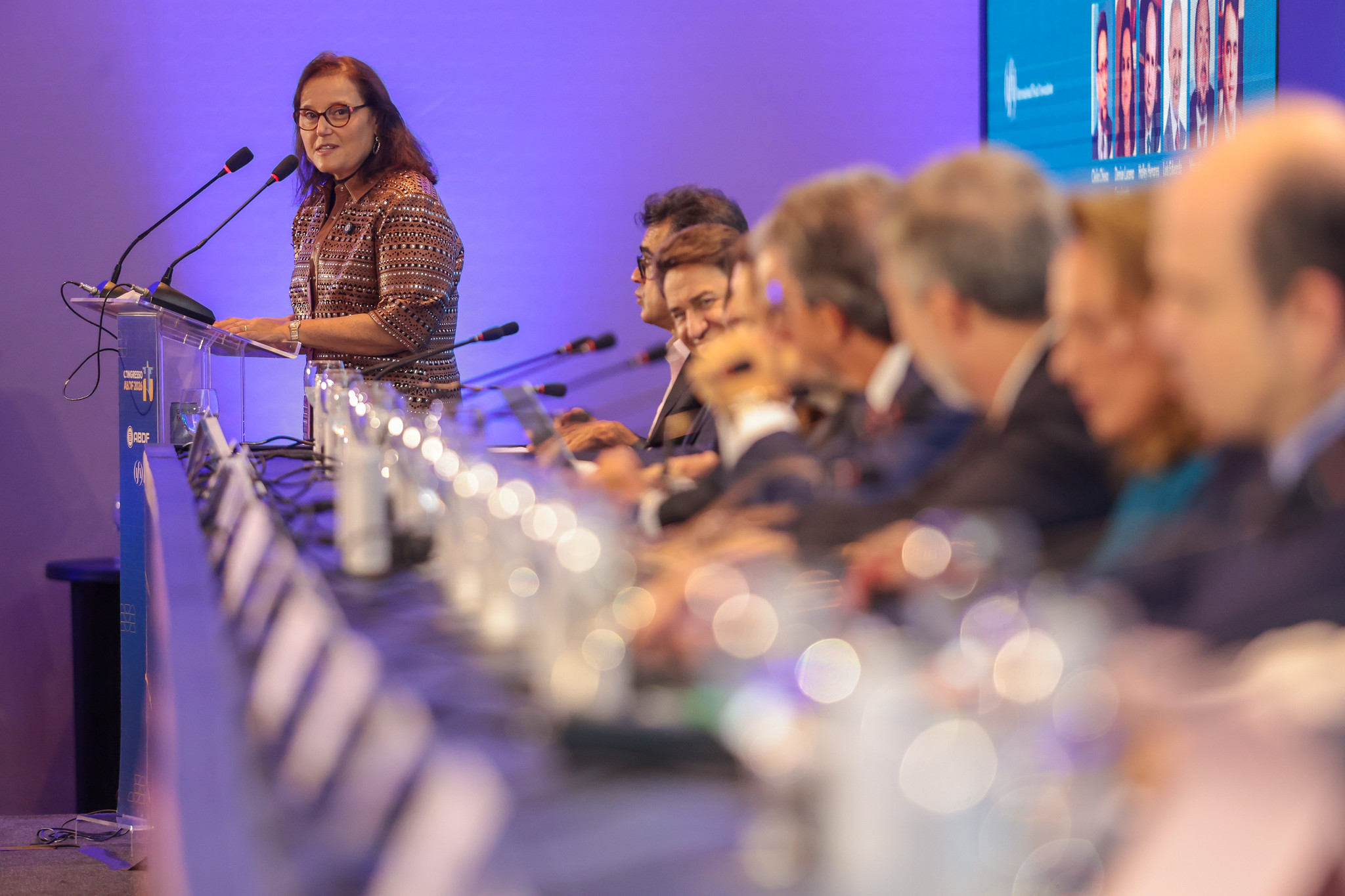ABDF President Betina Treiger Grupenmacher speaking at the opening plenary of the IX International Tax Law Congress of Rio de Janeiro