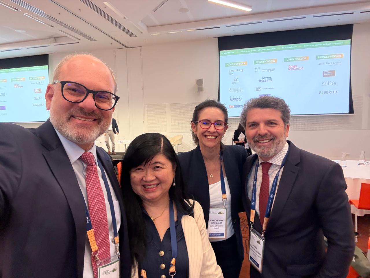 Ana Claudia Akie Utumi, Ana Carolina Monguilod, Carlos Henrique Tranjan Bechara and André Gomes de Oliveira at the 78th IFA Congress