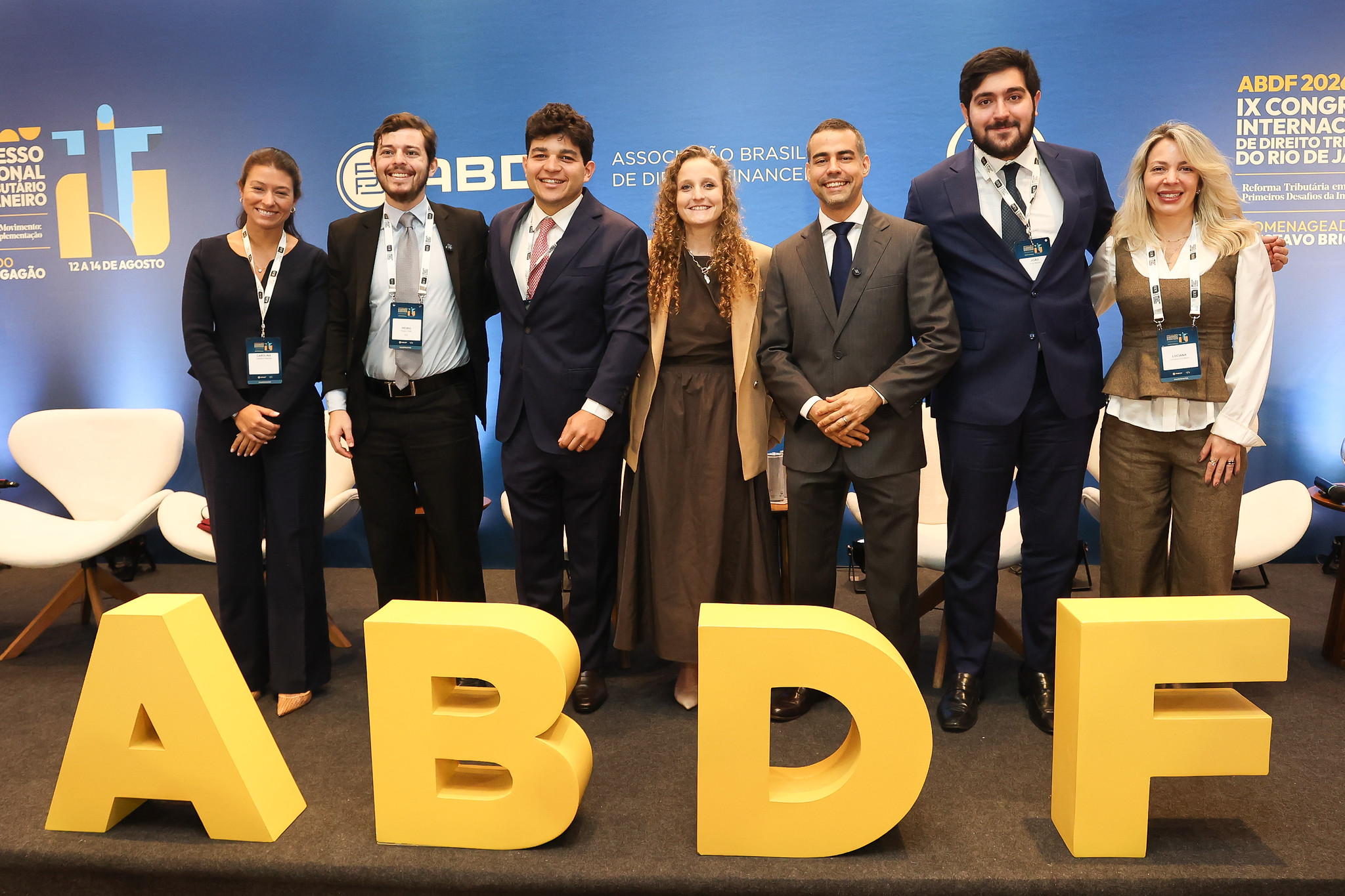 Members of the ABDF Jovem panel on stage at the IX International Tax Law Congress of Rio de Janeiro